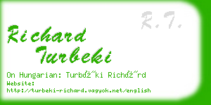 richard turbeki business card